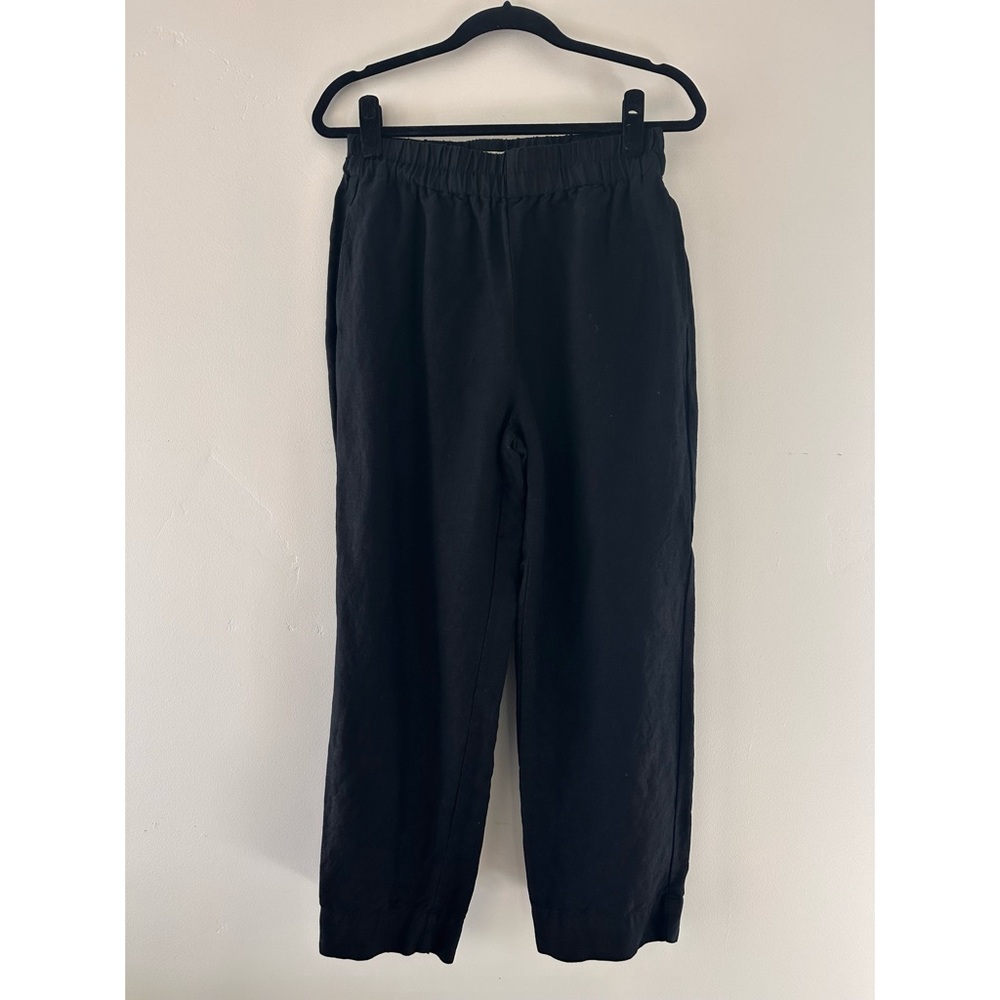 Women’s Pull-On Crop Straight Leg Linen Pants